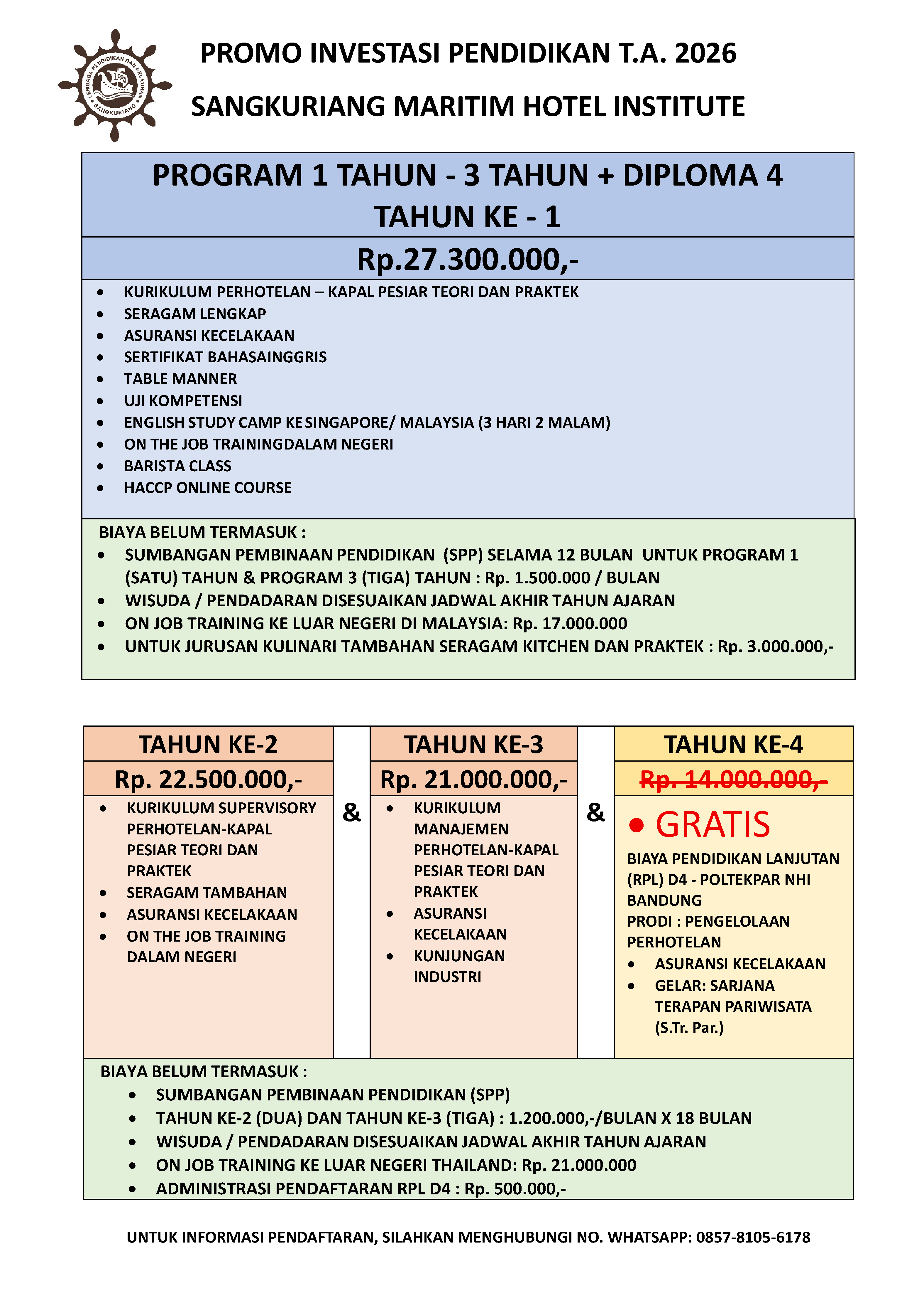 PAKET BIAYA PENDIDIKAN 2026 NEW (1) PAKET BIAYA PENDIDIKAN 2026 NEW (1)